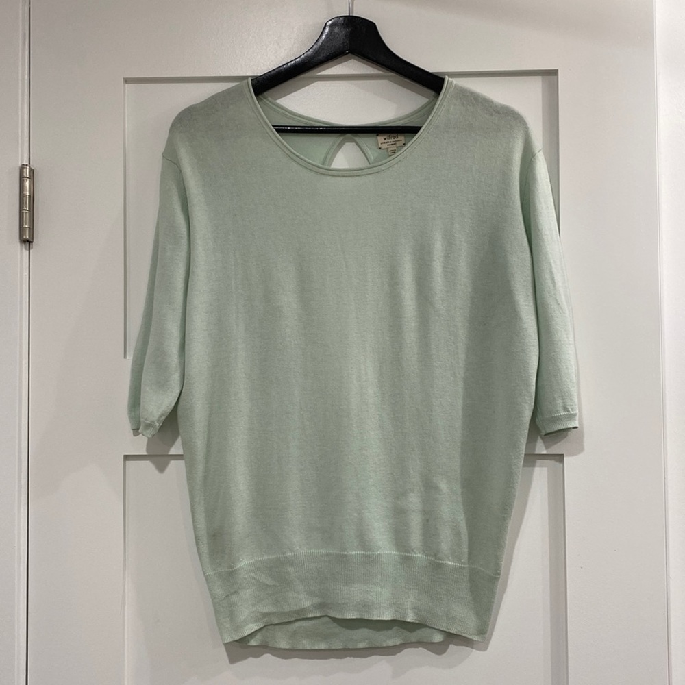 Aritzia Wilfred Silk & Cashmere 3/4 Sleeve Sweater